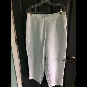 Cut Loose White Linen Pants